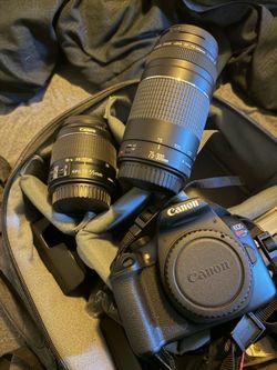 Complete Canon EOS 1300D / Rebel T6 DSLR Starter Kit - Dual Lenses, Box, Bags & Extras (Excellent Condition)