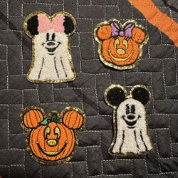 Mickey Pumpkin Clothing/fabric Patches 