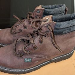 Womens Candies Brown Booties/ Shoes 10M With Leather Uppers. Basically New, Ankles Could Use Oil.