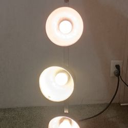 Vintage Aluminum 4 Bulb Large Light Fixture 