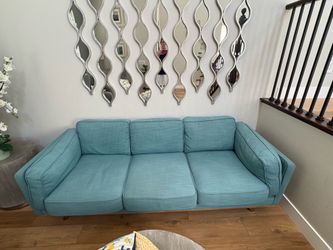 Article Mid-Century Teal Sofa