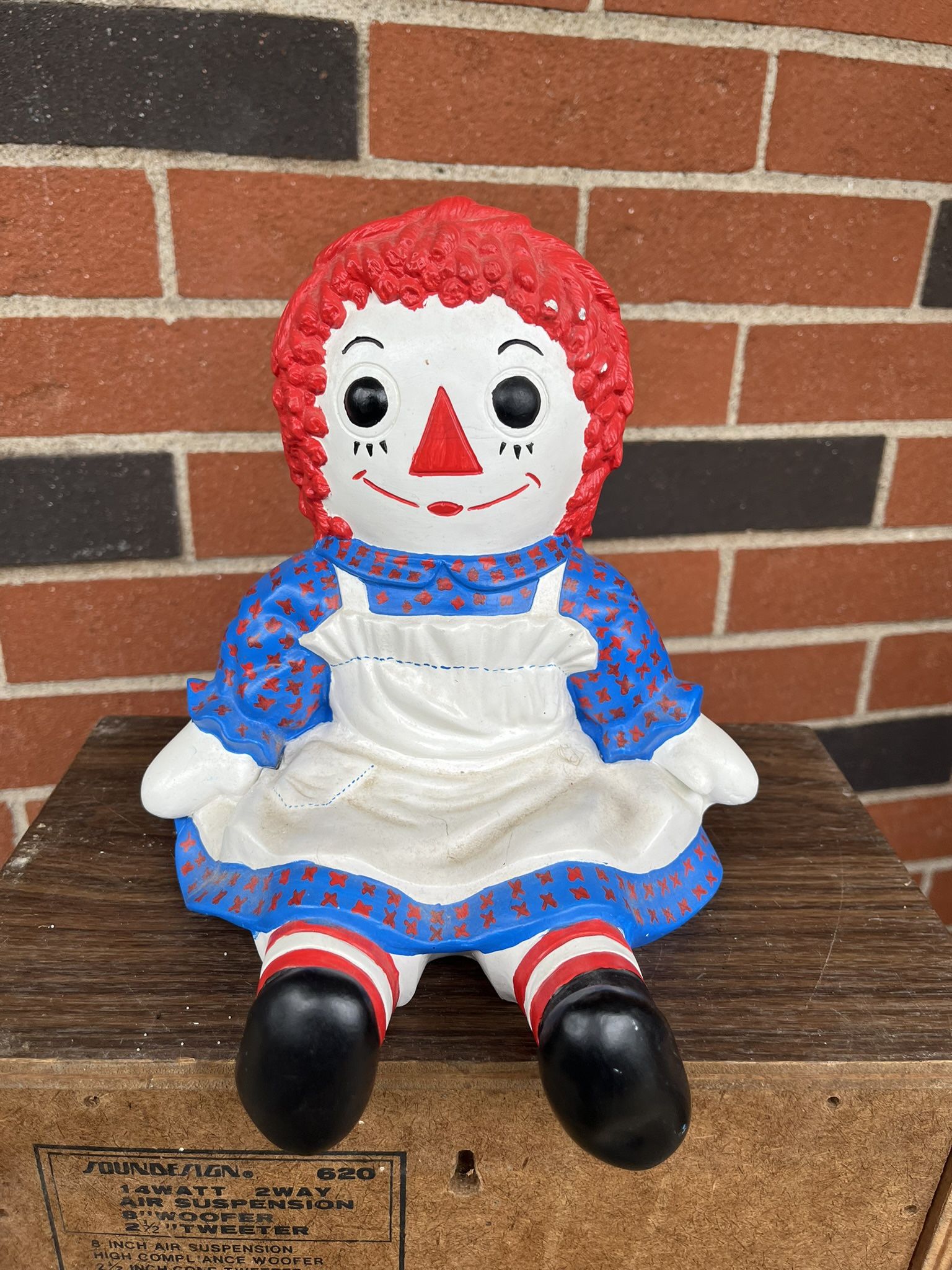 Vintage Ceramic Raggedy Anne Figurine