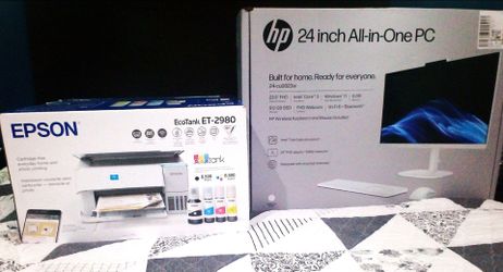 New HP 24 inch All-in-One PC With Free Epson Printer