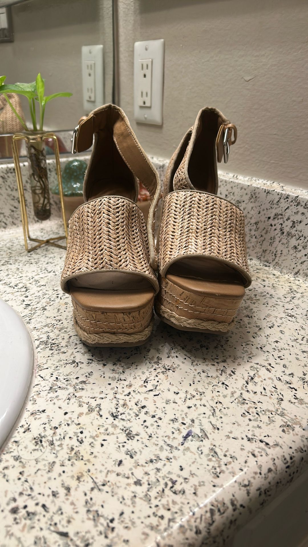 Cork Wedge Sandals