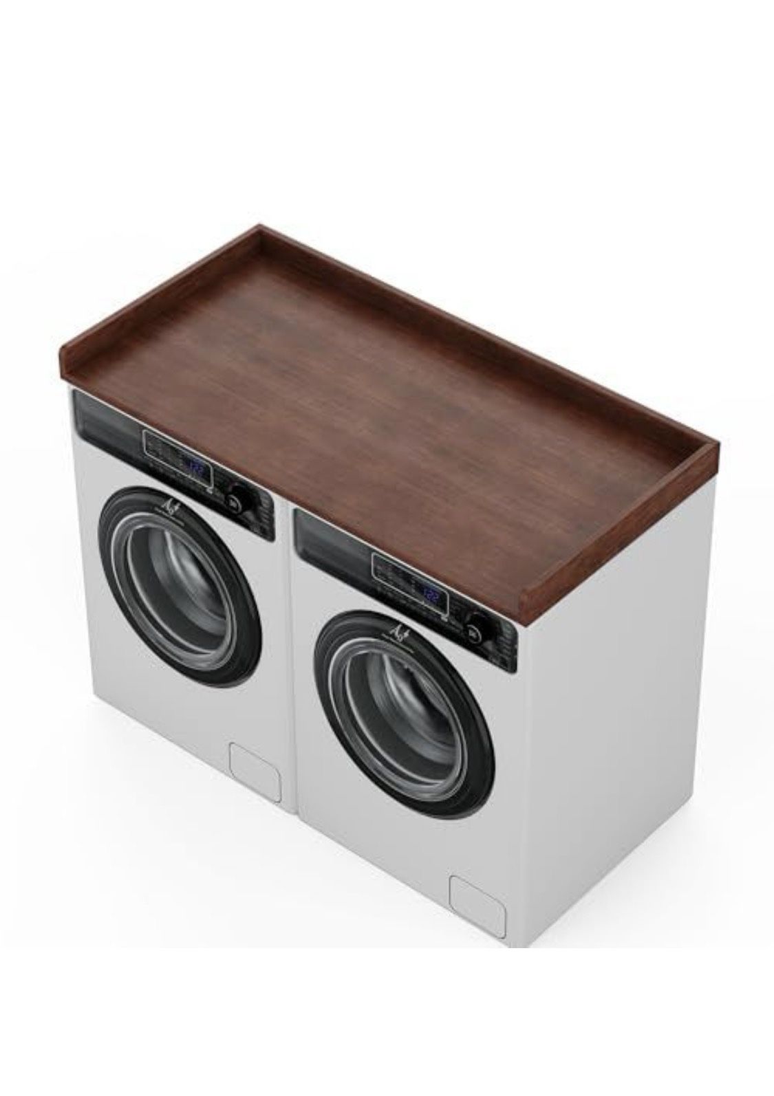 efluky Washer Dryer Countertop, Bamboo Countertop with Edge Rails for Laundry Room Organization and Storage, Washer Dryer Topper for Laundry Room, 27.