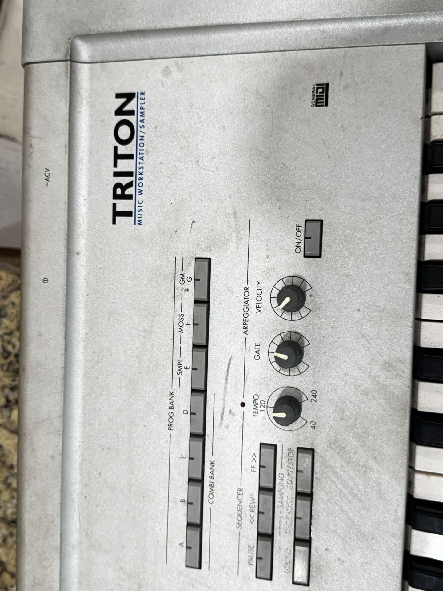 Korg Triton, a music workstation and sampler. Key