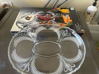 Mikasa Dutch Garden Glass Divided Relish Tray