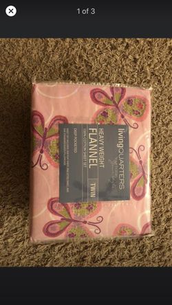 Heavy weight flannel 100% cotton Twin size bed sheet set with deep pockets.