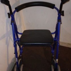 Blue Rollator Walker 