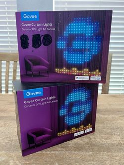 Govee Curtain Lights, Smart LED Color Changing Wall Lights, Dynamic DIY Curtain String Lights for Bedroom Living Room Holiday Decor, Outdoor IP65 Wate