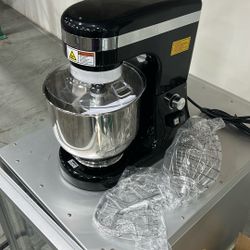 ChefAsst CA-MXN7C Black 7L 0.36 HP Bowl Lift Countertop Mixer with Standard Accessories