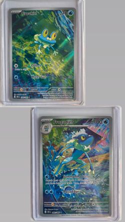 Pokemon Cards Froakie and Frogadier