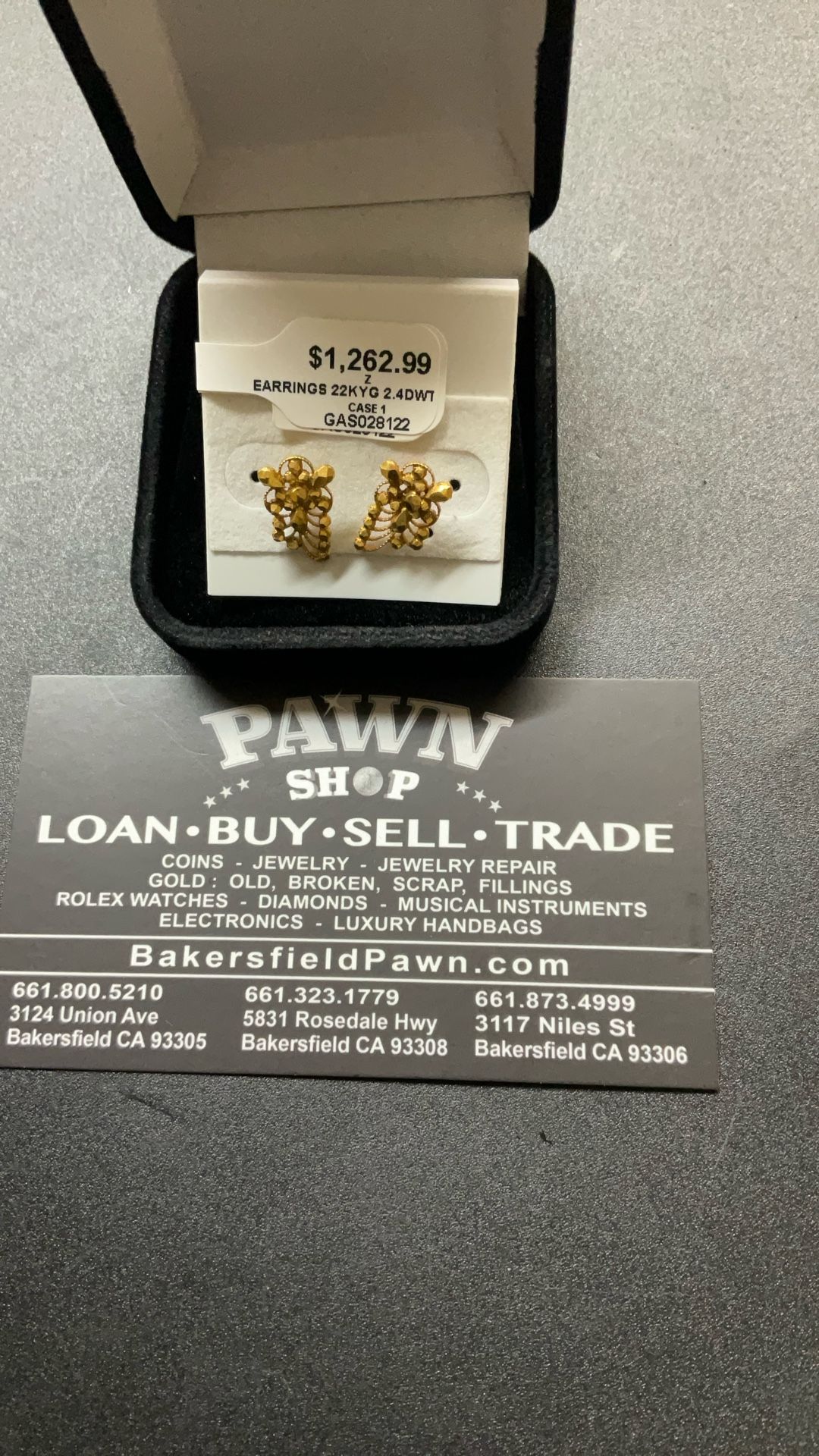 Earrings 22kg. ( Layaway Or Acima Leasing Options )