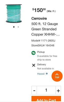 500 Ft Green 12 Gauge Stranded Wire Never Used. $100