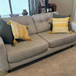 Fusion Furniture Inc Light Gray Sofa