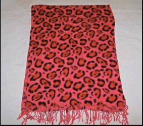 PINK LEOPARD PRINT SOFT SCARF WRAP SHAWL