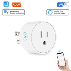 Tuya Wifi Smart Plug USA Socket Wireless Switch Smart Home App Scene Linkage Support Alexa Google Home Voice Assitant Control