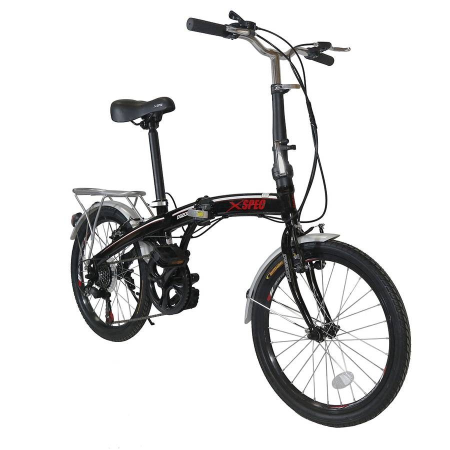 20" BLACK 7 SPEED FOLDING SHIMANO COMPACT COMMUTER BIKE