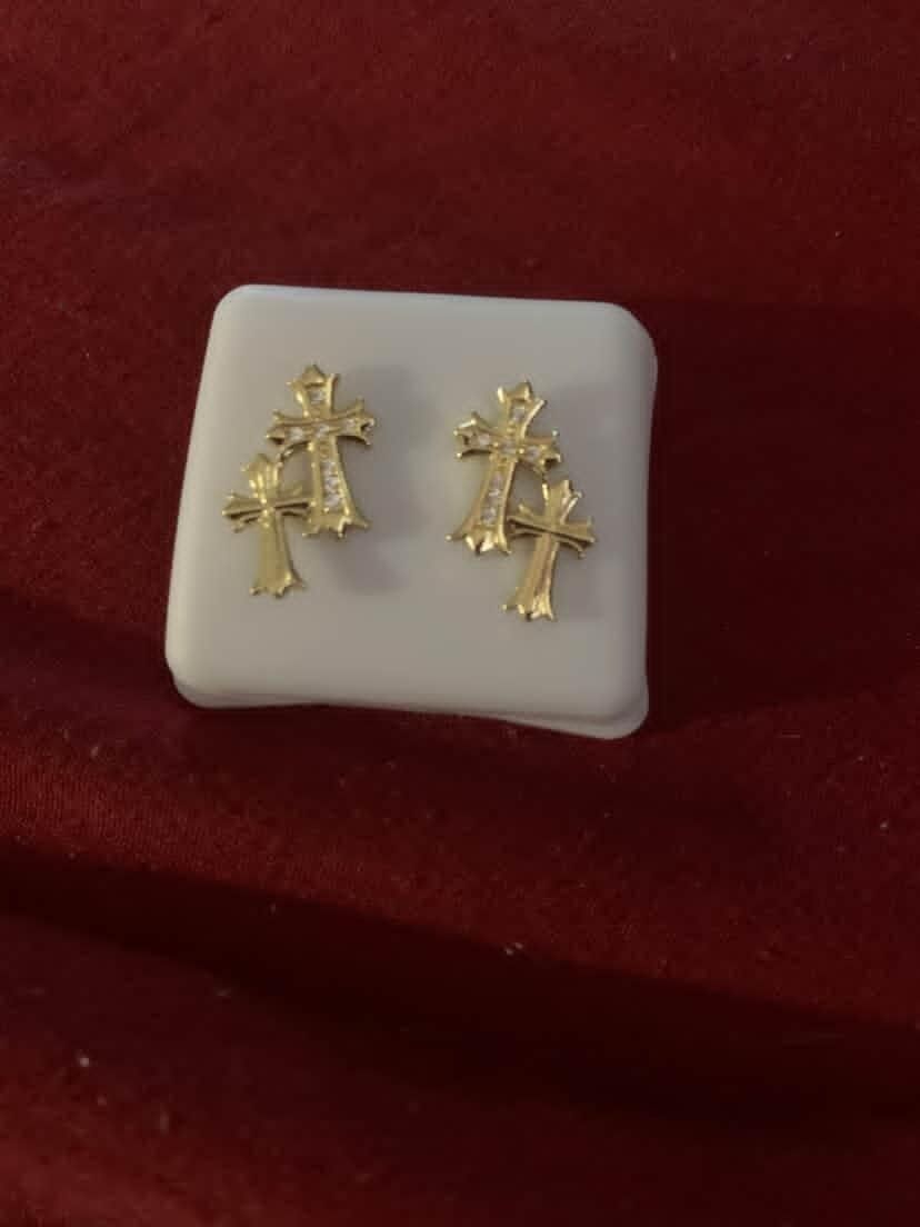 Double Cross Earrings For Men& Women