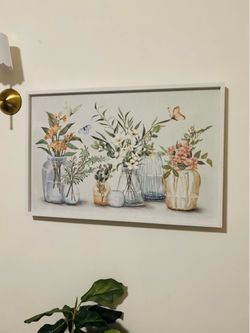 Picture frame flower art