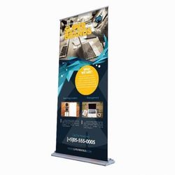 Banner  Retractable Stand, NEW  With Case