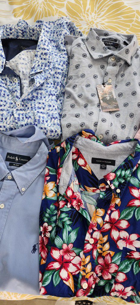 Men's Button Down Shirts 6 Items Total