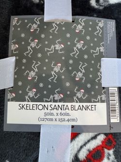 Christmas Skeleton Blanket NEW
