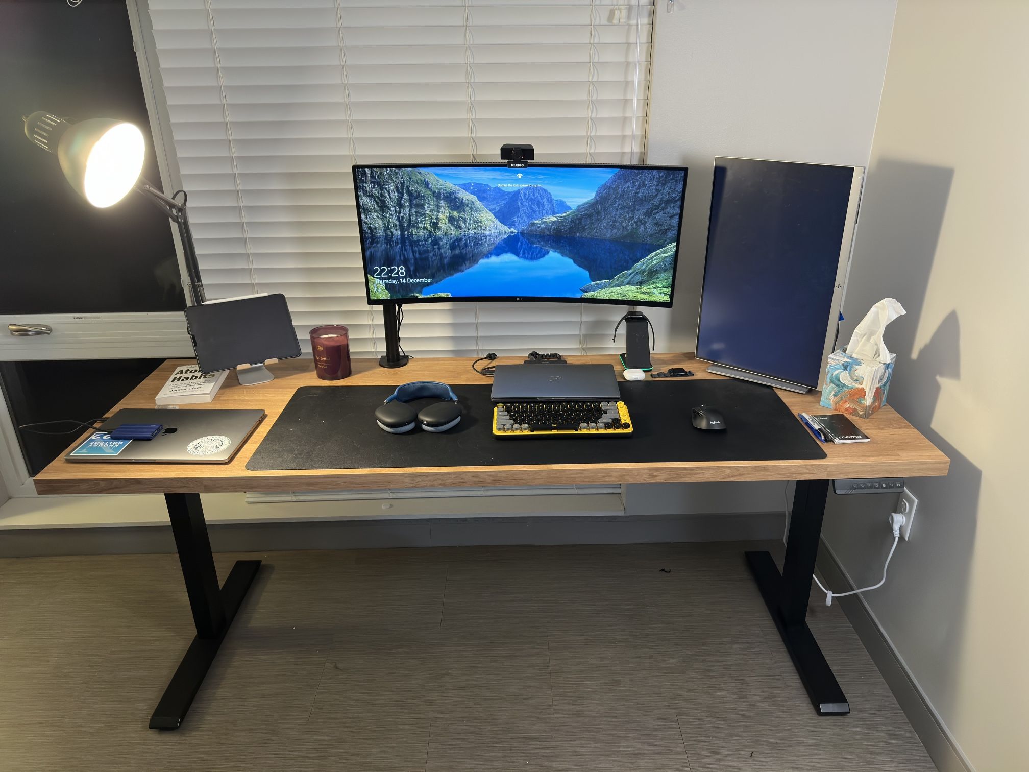 Custom Built Motorized Standing Desk 74in – ultimate workspace built to Elevate your productivity