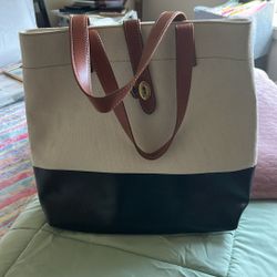 Fossil Leather  Tote Bag.  $10.00 Cash Only