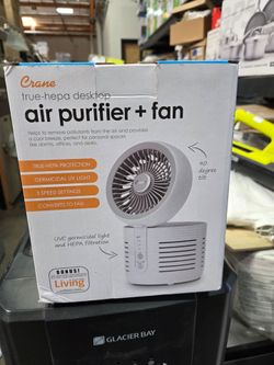 Crane
True HEPA Air Purifier with Germicidal UV Light for Small to Medium Rooms up to 150 sq. ft. Desktop