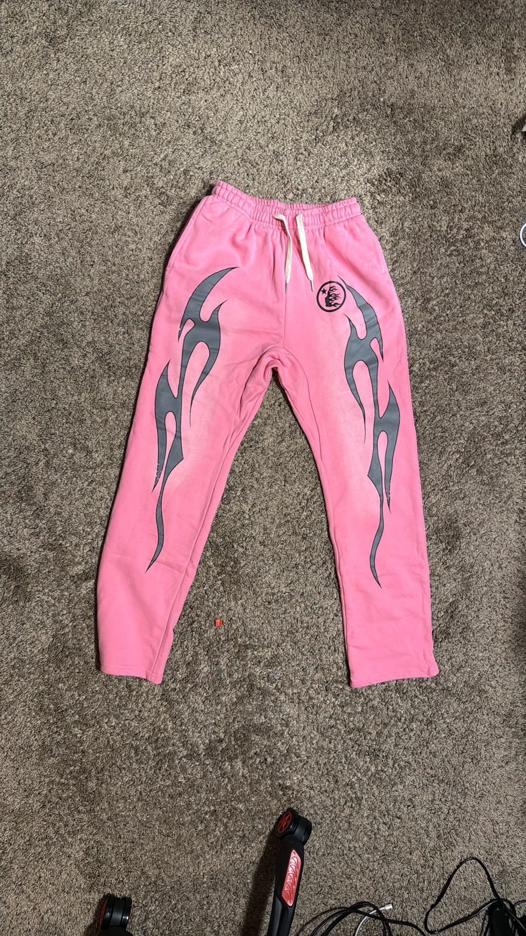 Pink Hellstar Flame Sweats Mens medium