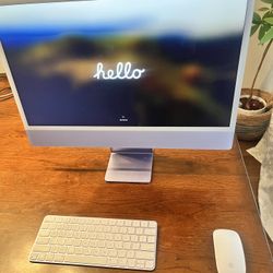 Apple 2021 iMac (21”, 8-core, 8GB RAM, 256GB Storage, Purple)