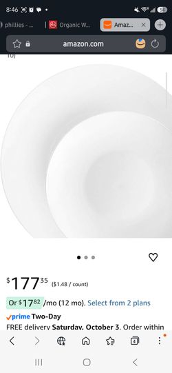Organic White Plates, 6" Size, Case of 120 (12 packs x 10)
