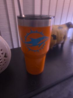Miami Dolphins Stainless Steel Tumbler