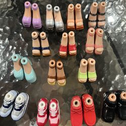 Bratz Doll Shoes Lot of 14 Pairs Pumps Sandals Chunky Sneakers Mixed Styles