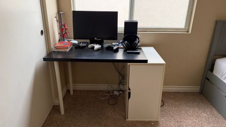 Small desk with storage