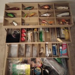 Vintage Fishing Box Full Of Goodies