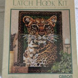 Latch Hook Kit Leopard Caron 27" X 40" Wonder Art #4458