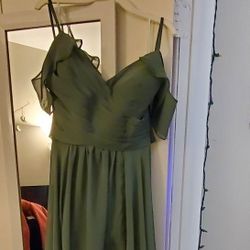 Eucalyptus Green Chiffon  Dress Women's Size 12