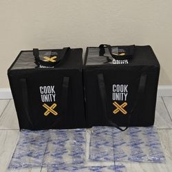 Soft Black bag For Cook Unity With 3 Ice Packs.  All For $5