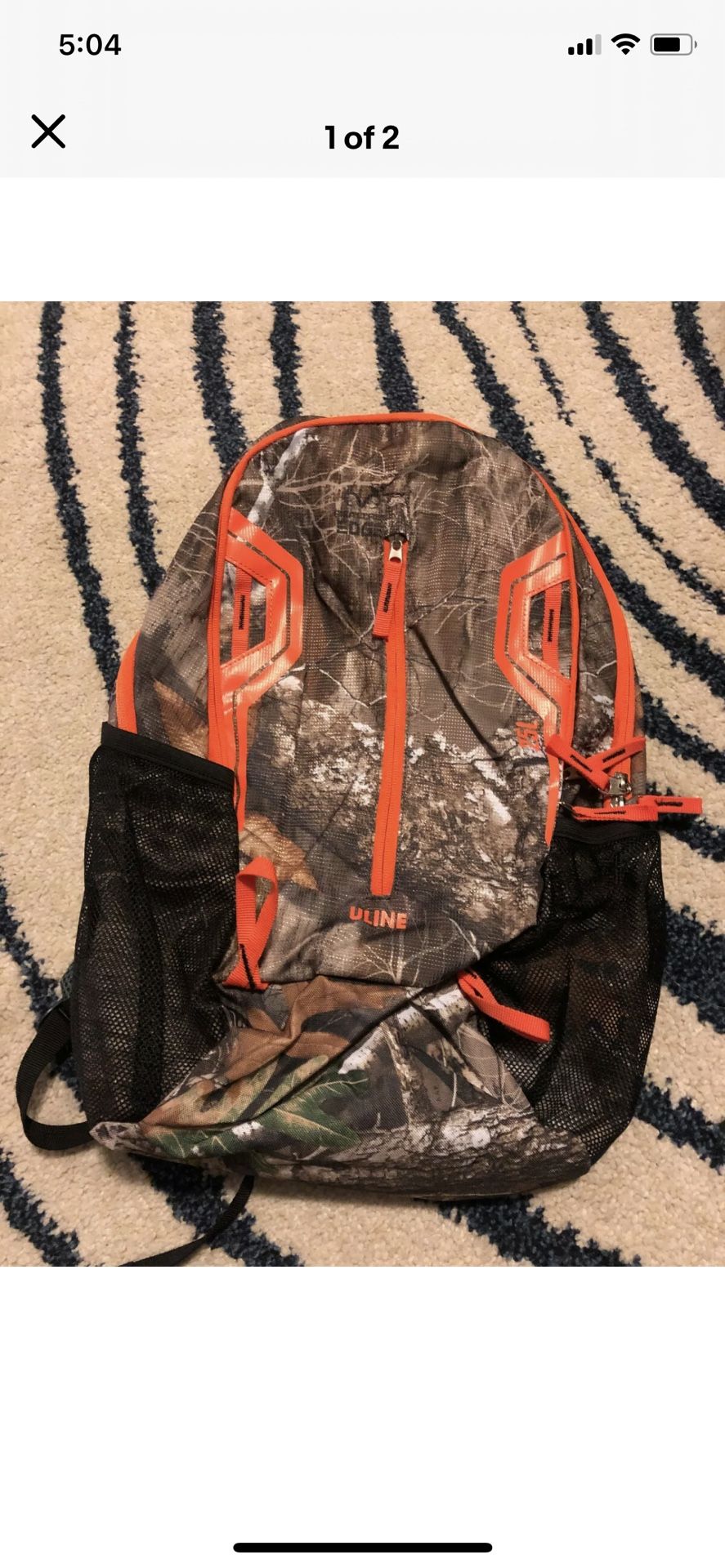 Uline Realtree Camo Backpack - New!