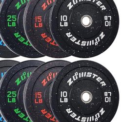 Three Pairs Of Bumper Weights At 25 At 15 And A 10 Altogether 100 Pounds