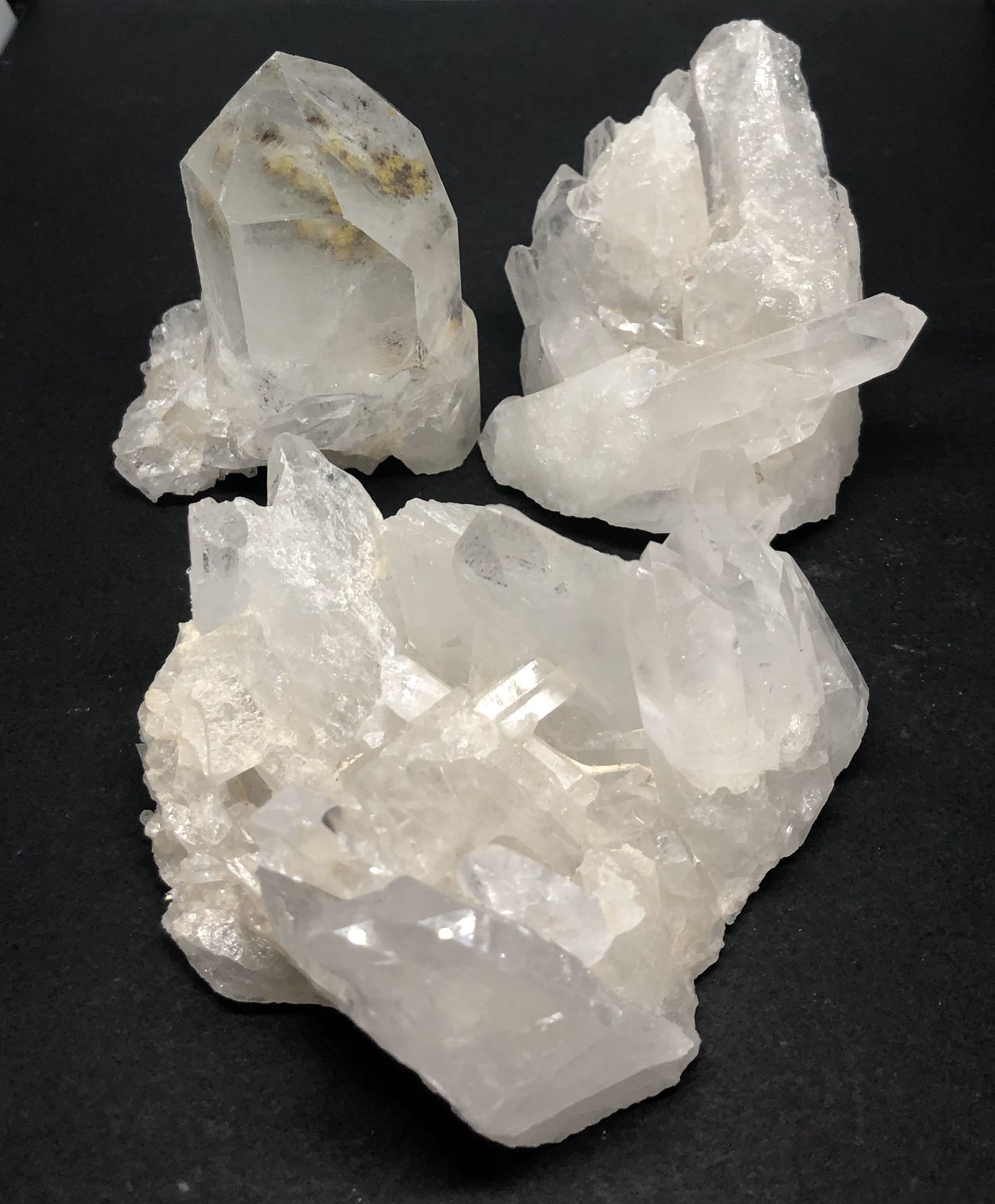 Quartz Clusters 3pcs 1.13lbs total Brazil