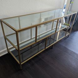 Brass Glass 55" TV Stand