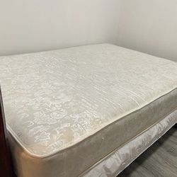 Full Sized mattress, box spring, and frame