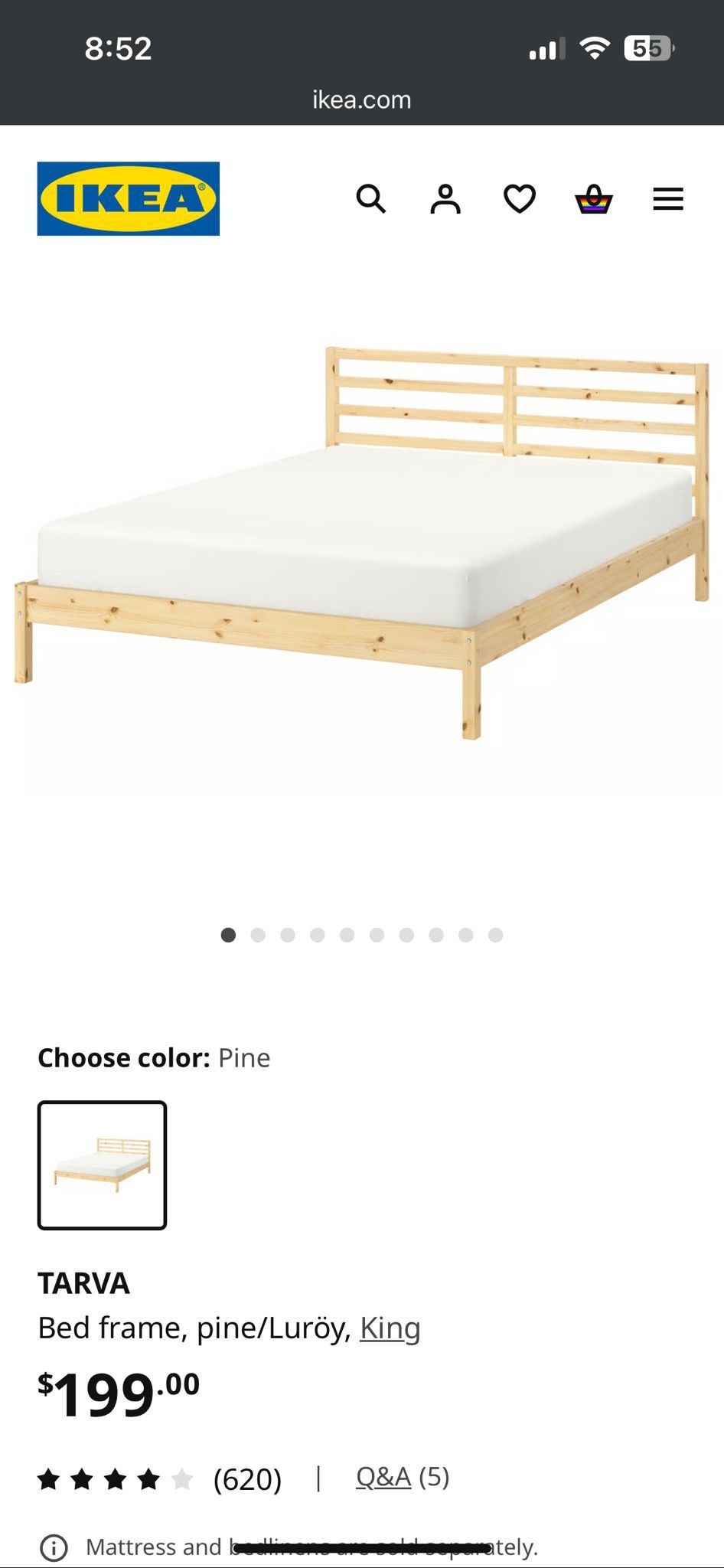 IKEA King bed Frame 