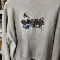 Vintage Croft And Barrow Sport Deer Sweatshirt