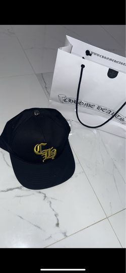 Chrome hearts black and gold hat