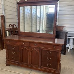 Antique Dresser With Mirror