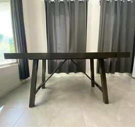 Dinning table set with 5 chairs and extender attachments